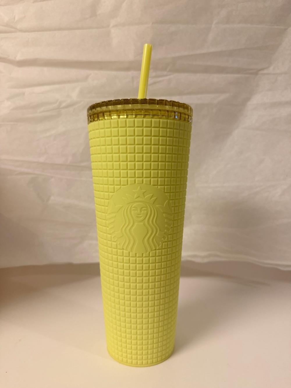 Starbucks Meadow Yellow 24oz Tumbler with Straw